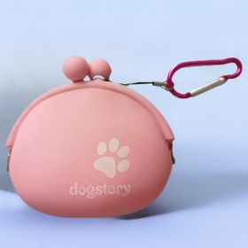 Silicone Dog Snack Bag (Option: 9.5x8.5x4.2CM-Light Pink)