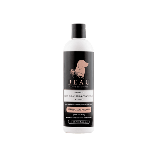 Coat Cleanser and Conditioner (Color: White bottle, black label. Shampoo colour, size: 12 Fl. Oz.)