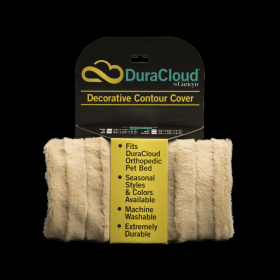 Dura Cloud Orthopedic Dog Bed and Crate Pad Contour Cover (Color: Camel, size: X-Small)