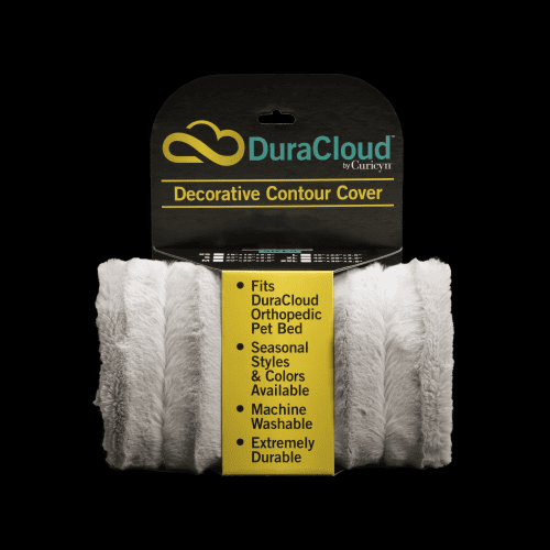 Dura Cloud Orthopedic Dog Bed and Crate Pad Contour Cover (Color: Silver, size: small)