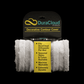Dura Cloud Orthopedic Dog Bed and Crate Pad Contour Cover (Color: Silver, size: medium)