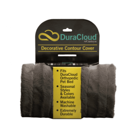 Dura Cloud Orthopedic Dog Bed and Crate Pad Contour Cover (Color: Charcoal, size: XX-Large)
