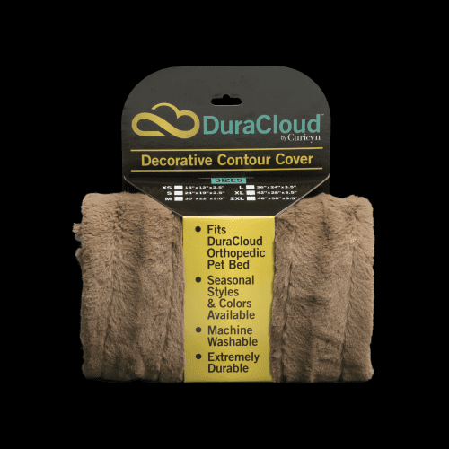 Dura Cloud Orthopedic Dog Bed and Crate Pad Contour Cover (Color: Mocha, size: XX-Large)