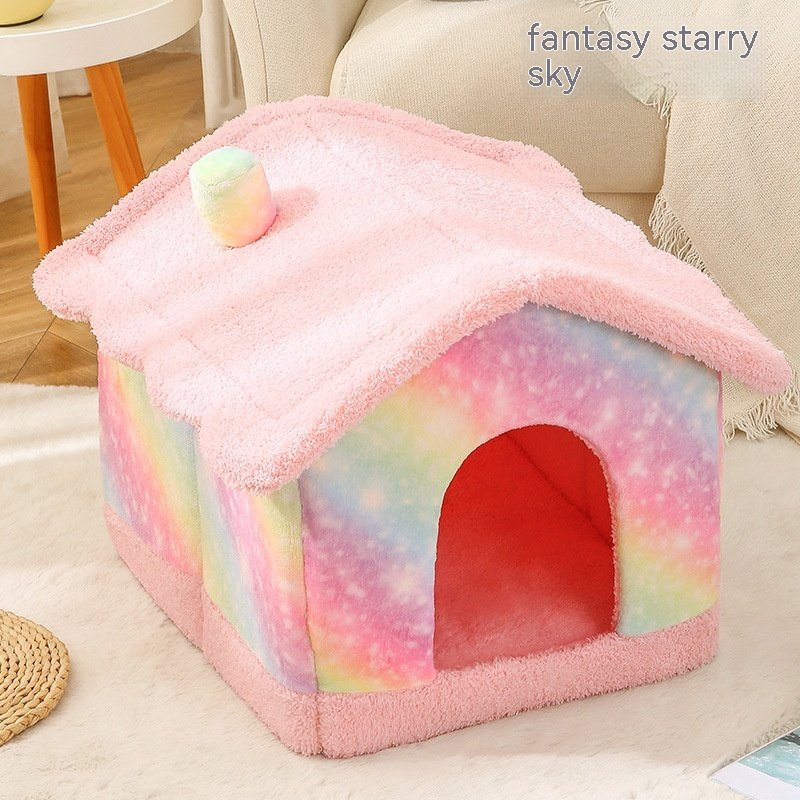Easy To Assemble Dog Kennel (Option: Dream Starry Sky-52x43x43)