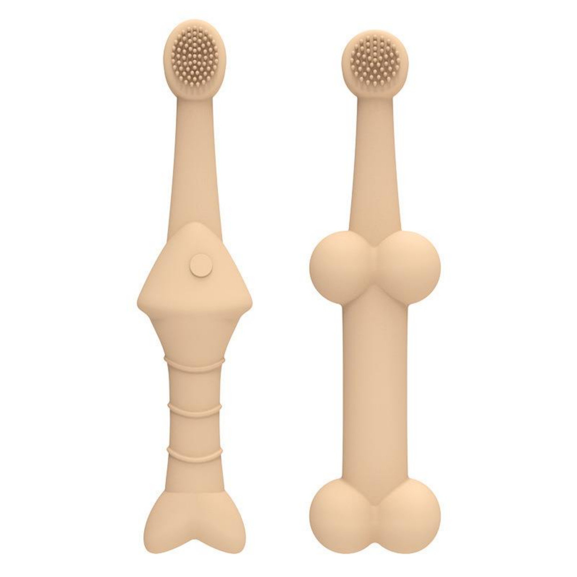 Silicone  Dog Toothbrush (Option: Beige-Fish shaped toothbrush set)