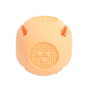 Dog Food Leakage Silicone Toys (Option: Yellow Dice)