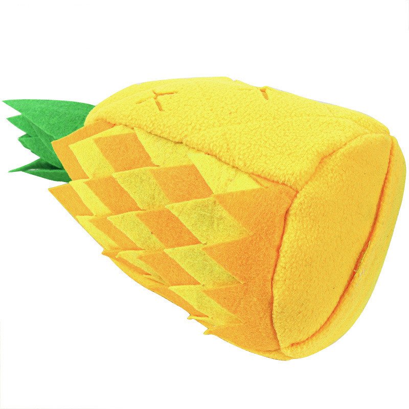 Pineapple Sniffing Pet Toy (Option: Yellow-Average Size)