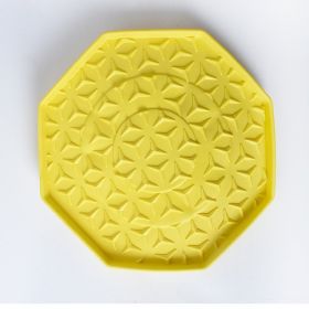 Dog Silica Gel Sucker Lick Mat (Option: Yellow-Suction Cup)