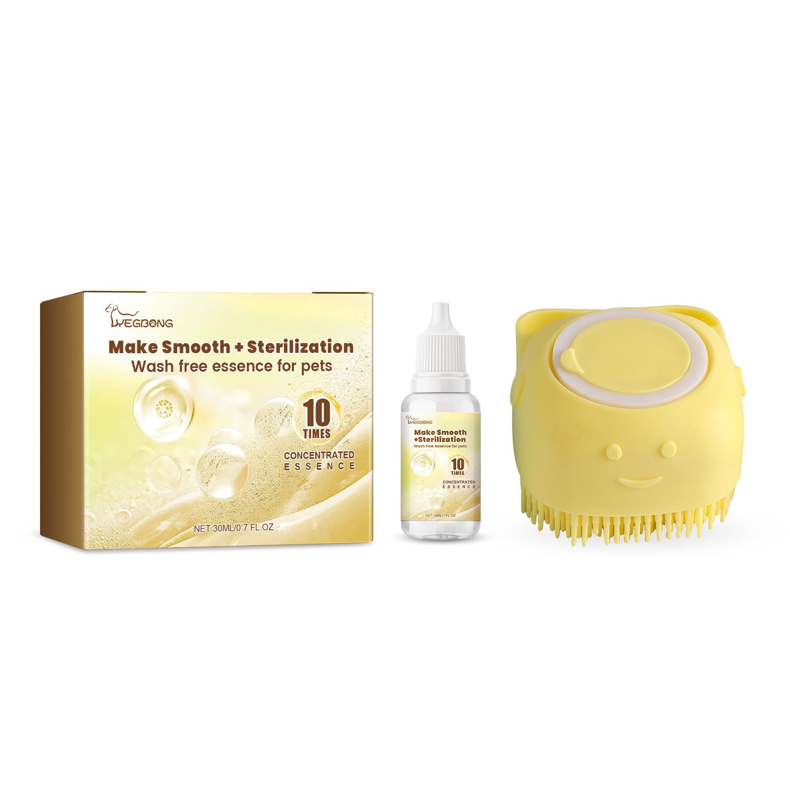 Wash-free Essence For Dogs (Option: 30ml Pet Bath Brush)