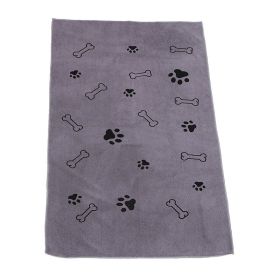 Ultra Absorbent Dog Towel (Option: Gray-60 × 100cm)