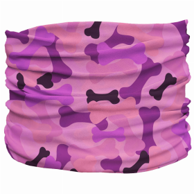 Bone Camo Pup Scruff (Color: Pink, size: small)