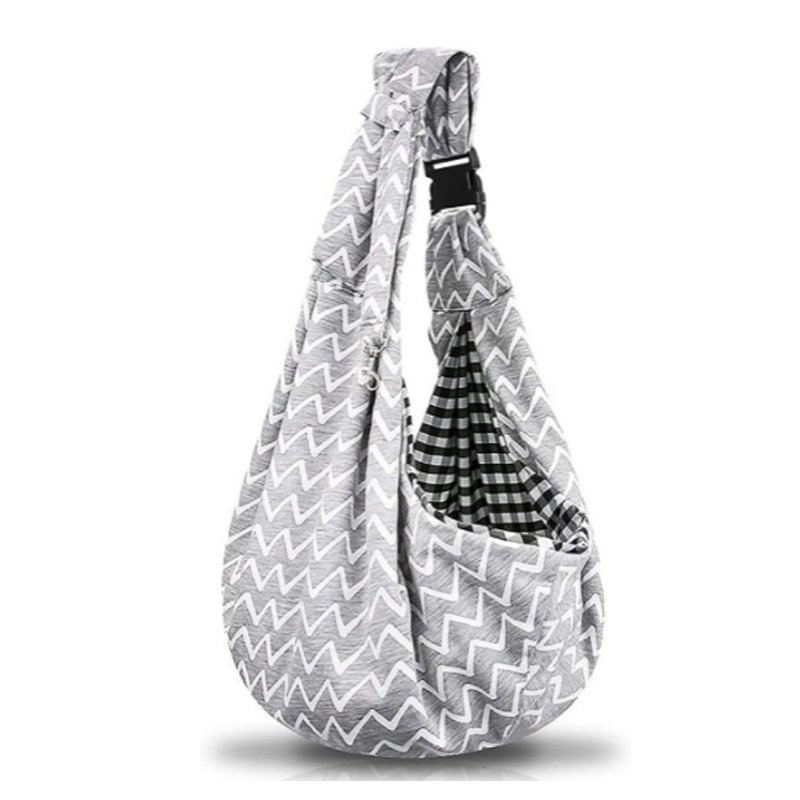 Plaid Shoulder Dog Shoulder Bag (Option: Corrugated Gray)
