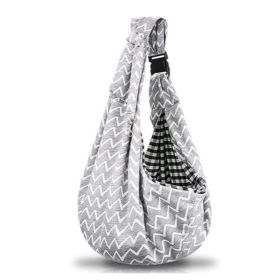 Plaid Shoulder Dog Shoulder Bag (Option: Corrugated Gray)