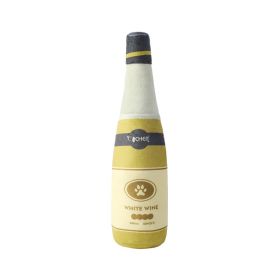 Dog Champagne Bottle Bite-resistant Plush Toy (Option: Yellow-70g)
