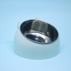 Stainless Steel Dog Bowl with Cervical Protection (Option: Matcha Green-400ml)