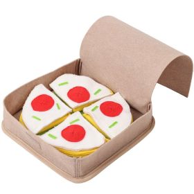 Pizza Dog Sniffing Toys (Color: Beige)