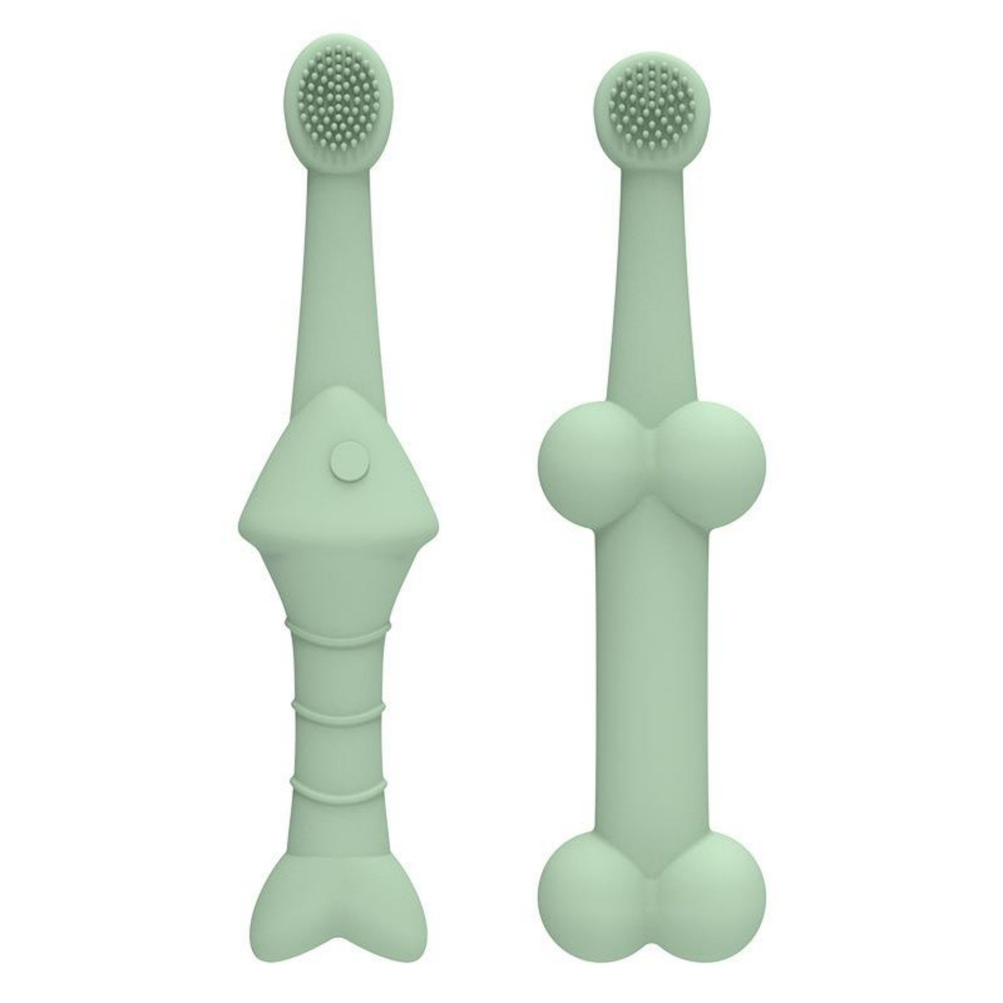 Silicone  Dog Toothbrush (Option: Green-Fish shaped toothbrush set)