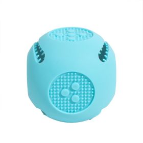 Dog Food Leakage Silicone Toys (Option: Sky Blue Dice)