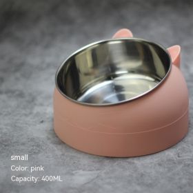 Stainless Steel Dog Bowl with Cervical Protection (Option: Nordic powder-400ml)