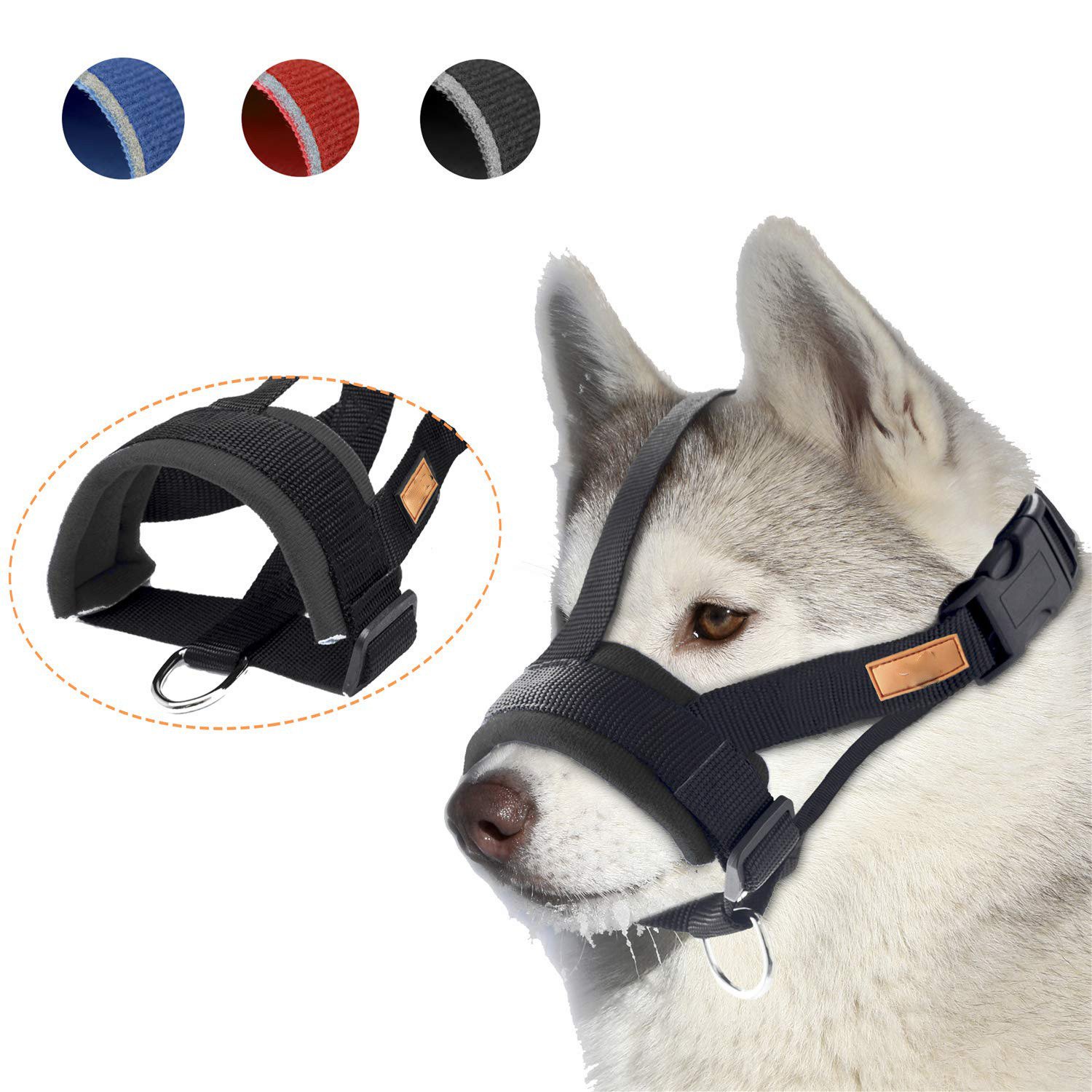 Adjustable Dog Muzzle (Color: Black, size: L)
