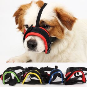 Adjustable Dog Muzzle (Color: Red, size: L)
