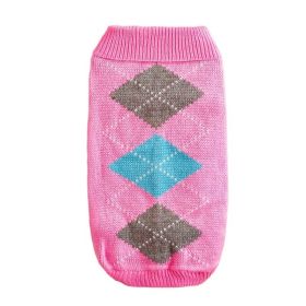 Two-Legged Knit Sweater for Dogs (Type: PinkcheckM)