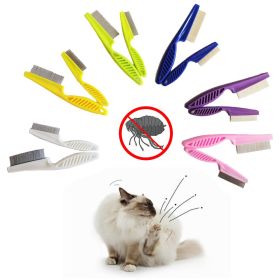 Dog Flea & Tick Remover Comb (Color: Blue, size: L)