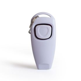 Dog Training Whistle Clicker Key Chain (Color: White)