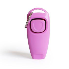 Dog Training Whistle Clicker Key Chain (Color: Pink)