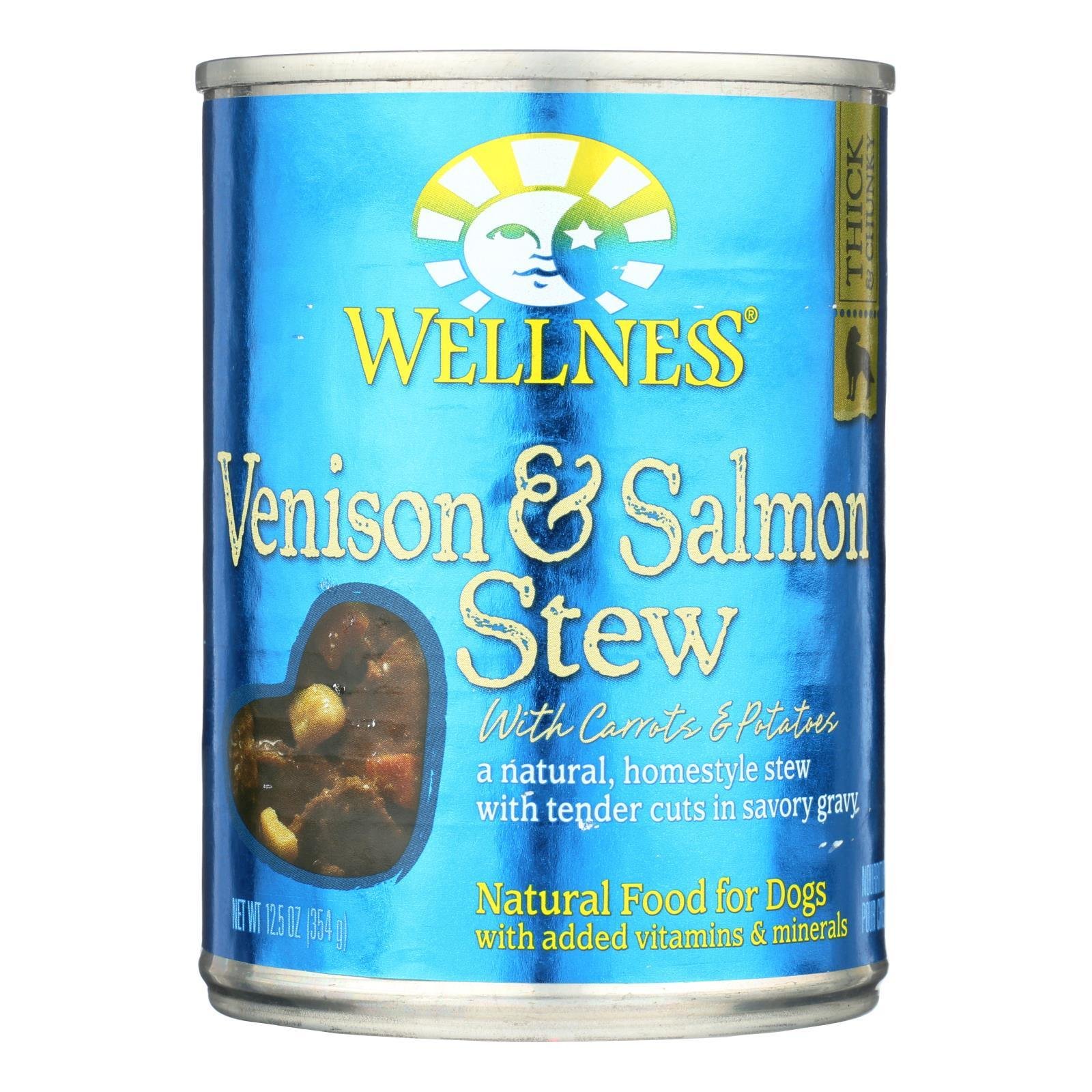 Wellness Pet Products Dog Food Case Of 12 - 12.5 Oz. (flavor: Venison And Salmon With Potatoes And Carrots)
