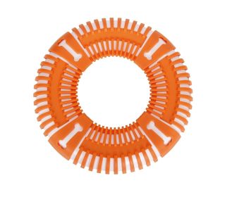 Pet Life Flexible Frisbee Extreme Durable Fetch Dog Toy (Color: Orange)
