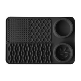 Dog Multi-functional Silicone Non-Slip Plate (Option: Single Mat-Black)