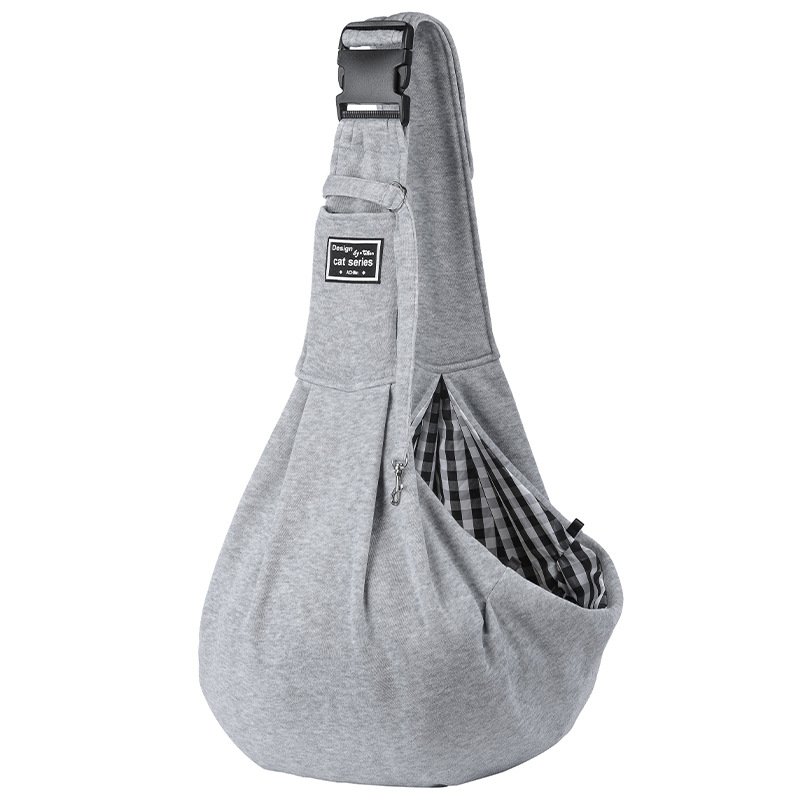 Plaid Shoulder Dog Shoulder Bag (Option: Gray)