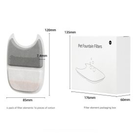 Dog Water Dispenser Filter (Option: White-4Filter With 16Cotton)