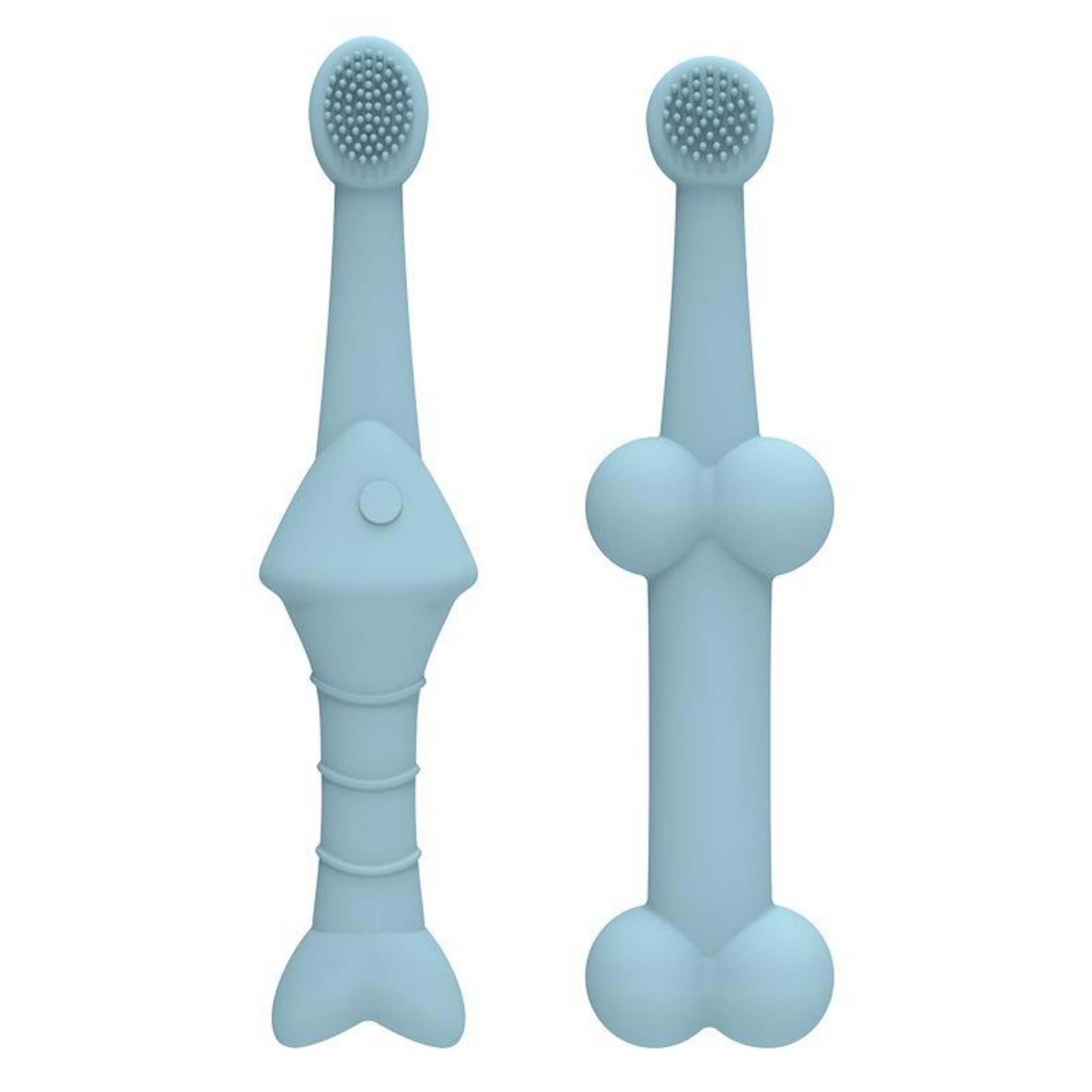 Silicone  Dog Toothbrush (Option: Blue-Fish shaped toothbrush set)