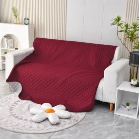 Dog Waterproof Brushed Sofa Cushion (Option: Wine Red-210x304cm)