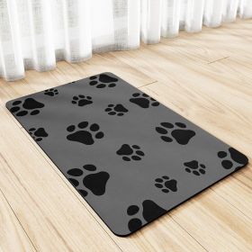 Dog Feeding Mat (Option: Paw Black-M 30x50cm)