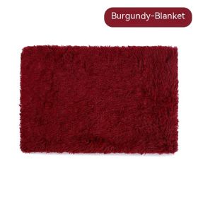 Dog Winter Thermal Blanket (Option: Wine Red Blanket-M)