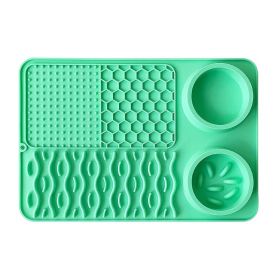 Dog Multi-functional Silicone Non-Slip Plate (Option: Single Mat-Mint Green)