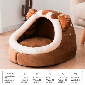 Four Seasons  Removable And Washable Kennel (Option: Brown Bear-M)