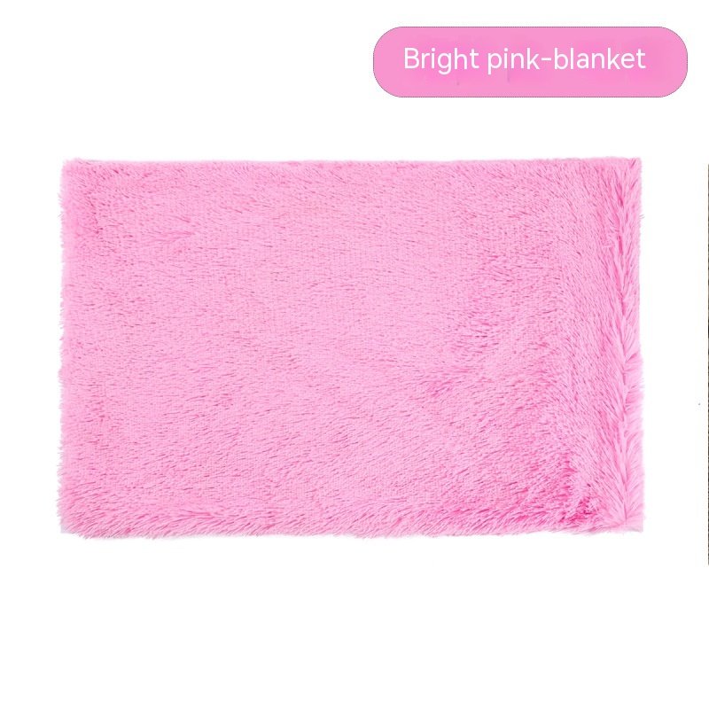 Dog Winter Thermal Blanket (Option: Bright Pink Blanket-M)