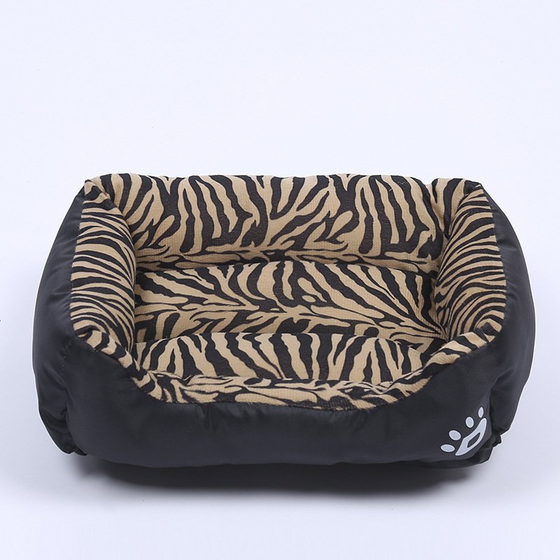Four Seasons Universal Winter Fleece-lined Dog Bed (Option: Tiger Pattern-M)