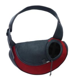Dog Outing Portable Messenger Bag (Option: Red-S)