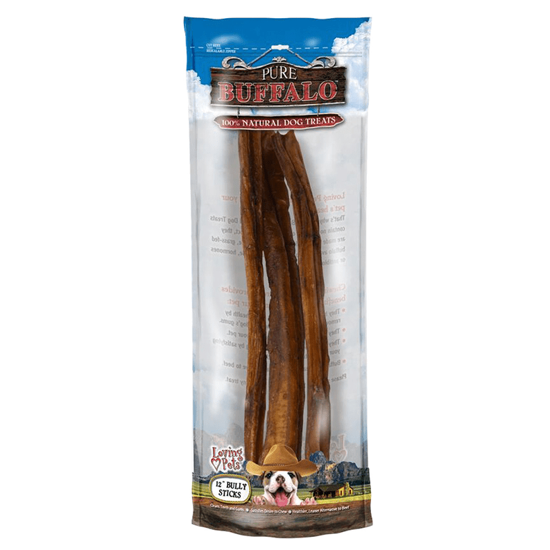 Pure Buffalo Bully Sticks (size: 11-12"-3pk)