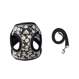 Dog Harness With Leash (Option: Black-XL)