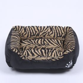 Four Seasons Universal Winter Fleece-lined Dog Bed (Option: Tiger Pattern-L)