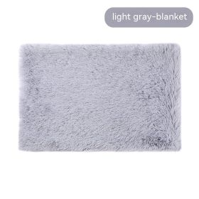 Dog Winter Thermal Blanket (Option: Light Gray Blanket-L)