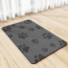 Dog Feeding Mat (Option: Paw Gray-S 30x40cm)